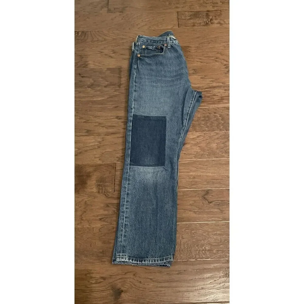 Levi's 501 Premium Original Fit‎ PATCHWORK Men's Jeans 33x30 Medium Wash Vintage